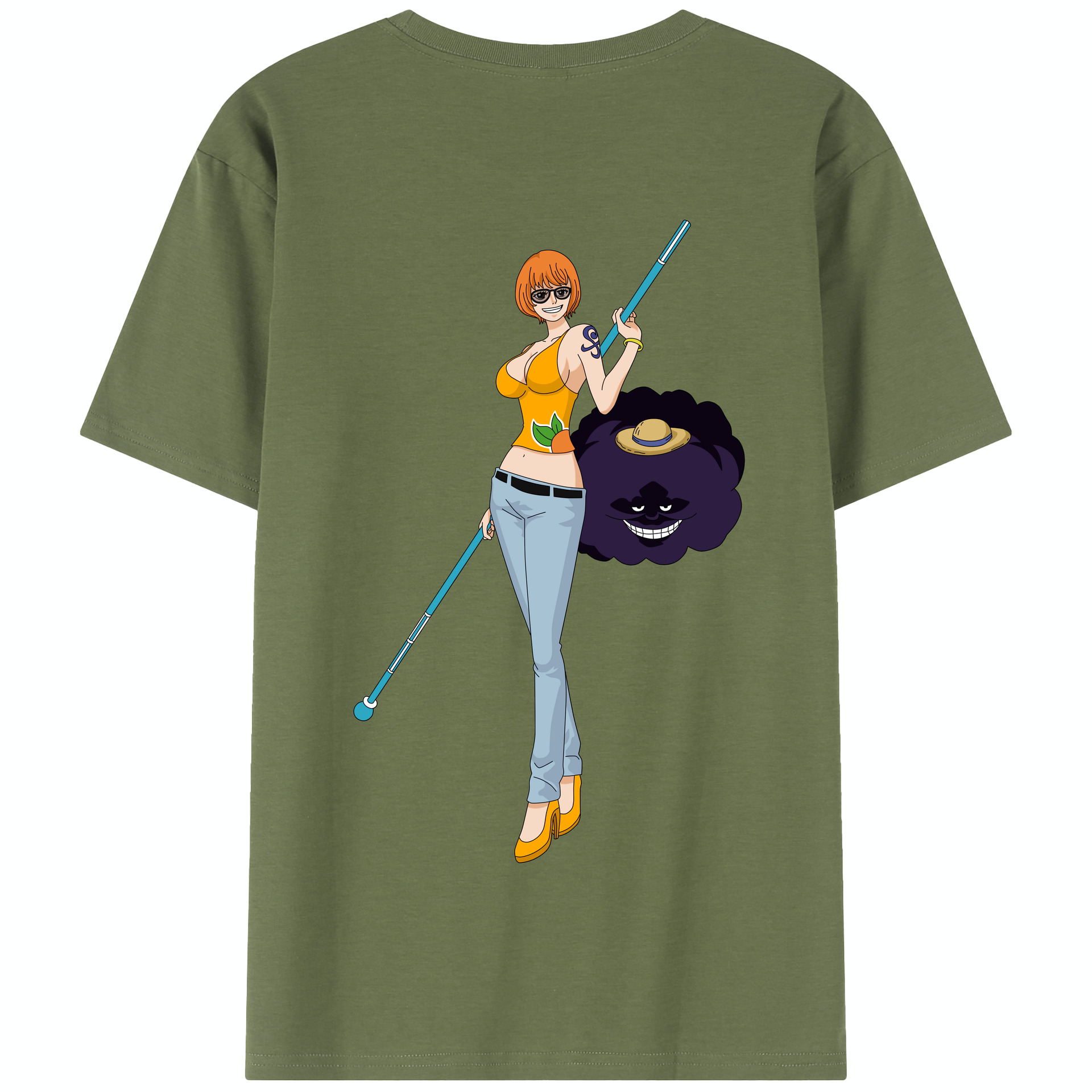 ワンピース ナミ ONE PIECE Nami 綿100％半袖Tシャツ（背面プリント）